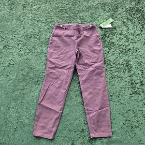 Chic Purple Trousers with Button Accents